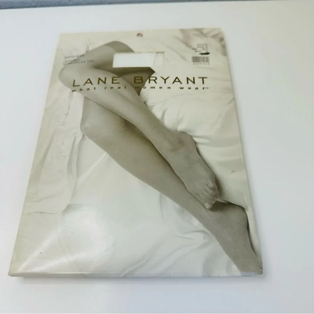 Lane Bryant Daysheer White Pantyhose‎ Size A VTG
